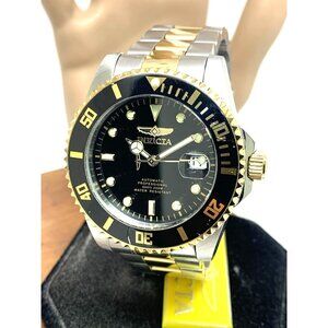 Invicta Men's Watch 36973 Pro Diver Automatic Black Dial Two Tone Steel 44mm